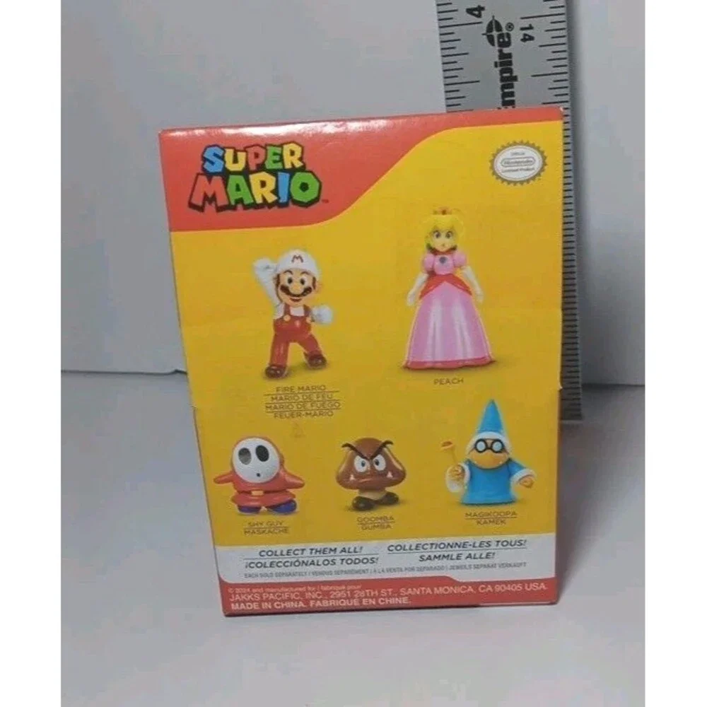 Super Mario Fire Mario 9 Inch Plush Nintendo With Little Fire Mario